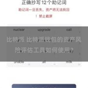 比特派 比特派钱包的资产风险评估工具如何使用？